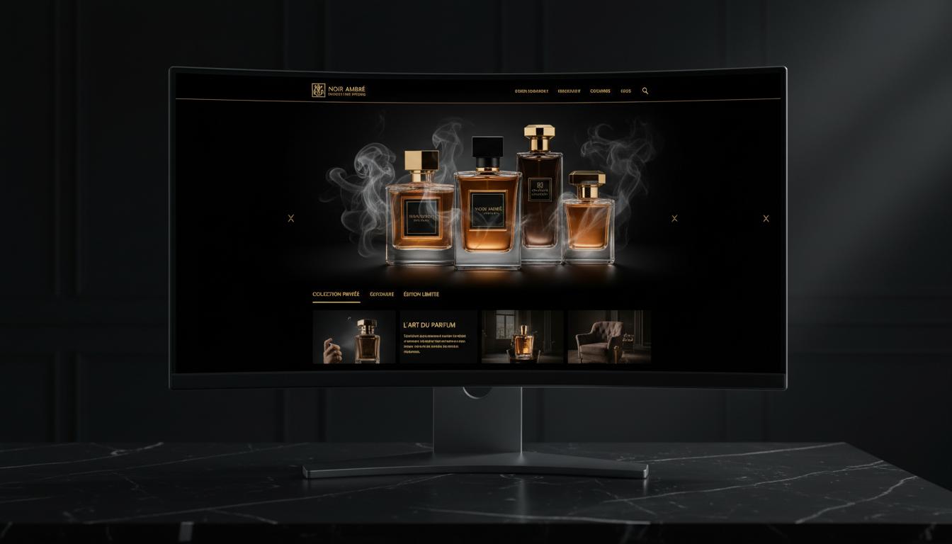 LUMIÈRE NOIRE website design project
